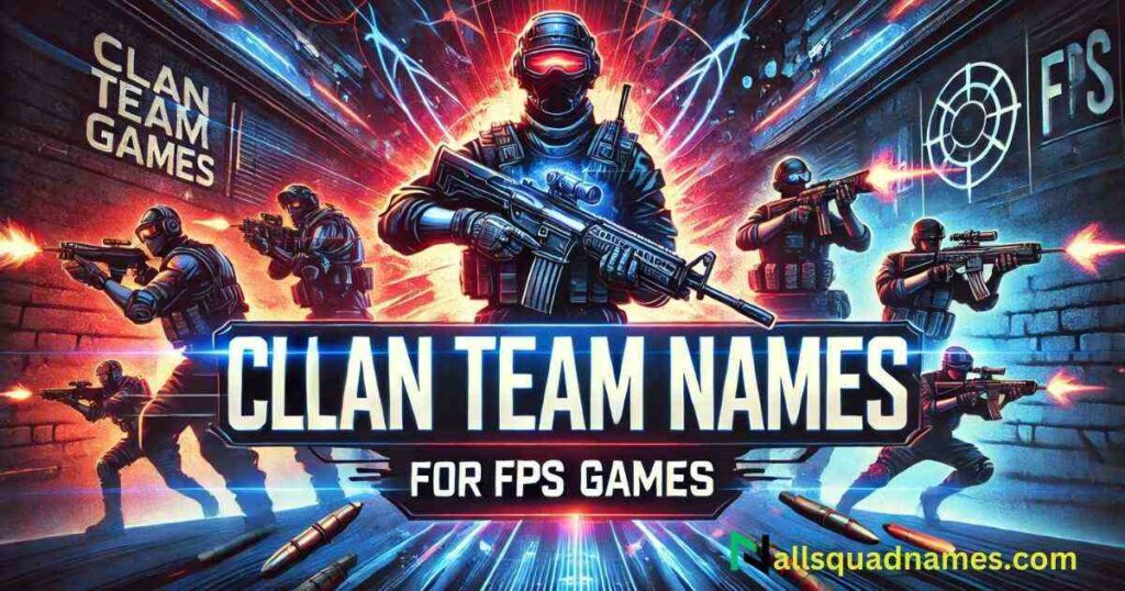 Clan Team Names for FPS Games