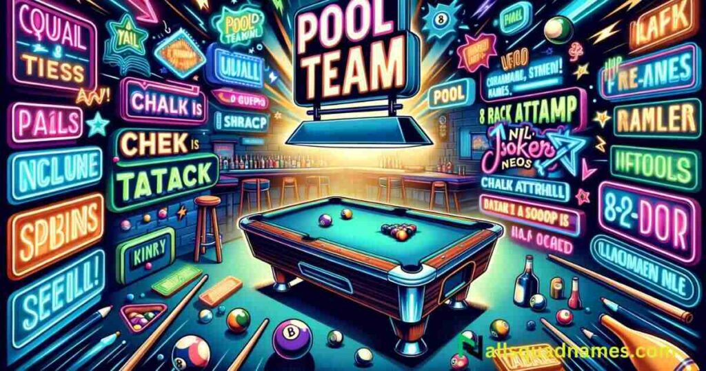 Funny Pool Team Names