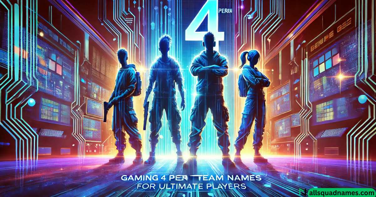 Gaming 4 Person Team Names