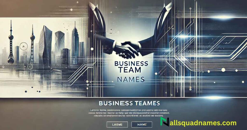 Professional Business Team Names for Corporate Success
